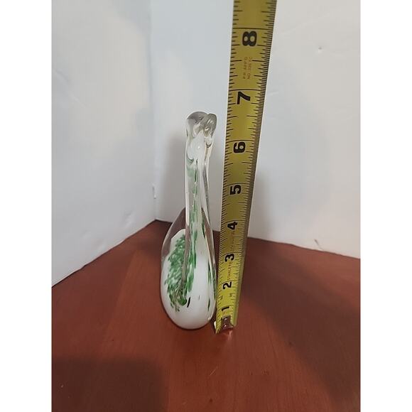 Vintage Hand Blown Glass Swan Figurine Paperweight - Picture 5 of 5
